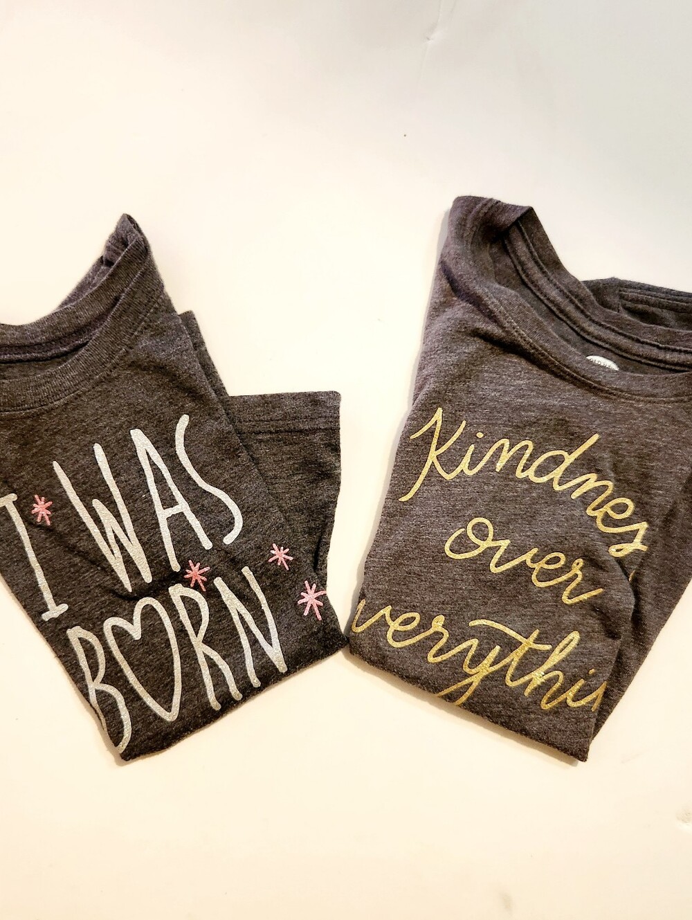 🩷Old Navy Girl's 2pc. Gray T-shirt Bundle Size: 6/7 & 6X
